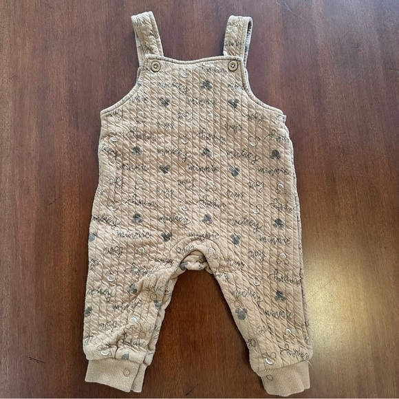 🌟3/$20🌟 Disney Baby Mickey Minnie Ears Overalls 3-6M - Picture 1 of 6